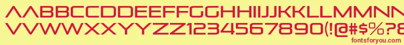 PirulenRg Font – Red Fonts on Yellow Background