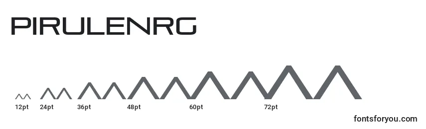 Размеры шрифта PirulenRg