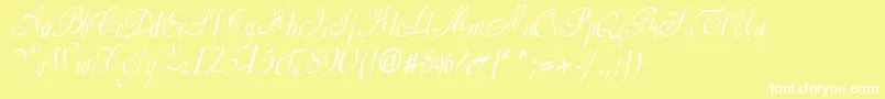 CowRegular Font – White Fonts on Yellow Background
