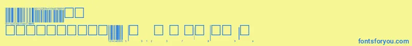 Eanp72tt-Schriftart – Blaue Schriften auf gelbem Hintergrund