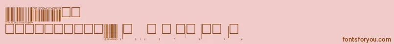フォントEanp72tt – ピンクの背景に茶色のフォント