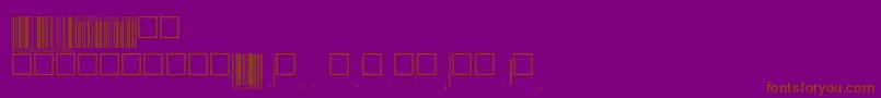 フォントEanp72tt – 紫色の背景に茶色のフォント