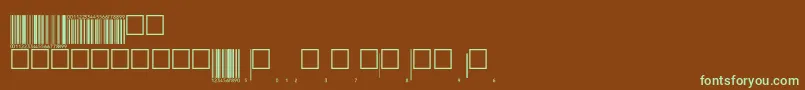 Eanp72tt Font – Green Fonts on Brown Background