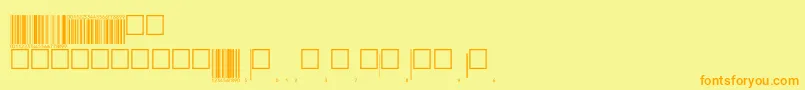 Eanp72tt-fontti – oranssit fontit keltaisella taustalla