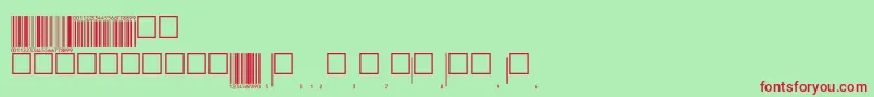 フォントEanp72tt – 赤い文字の緑の背景