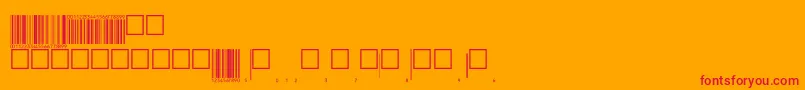 Eanp72tt-Schriftart – Rote Schriften auf orangefarbenem Hintergrund