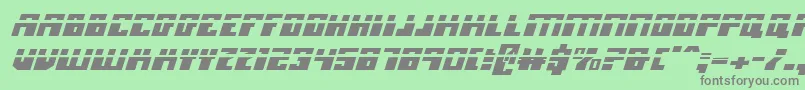 Micronianlai Font – Gray Fonts on Green Background
