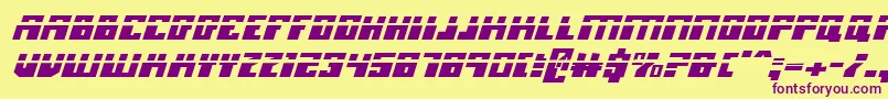 Micronianlai Font – Purple Fonts on Yellow Background