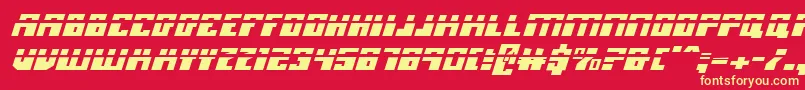 Micronianlai Font – Yellow Fonts on Red Background