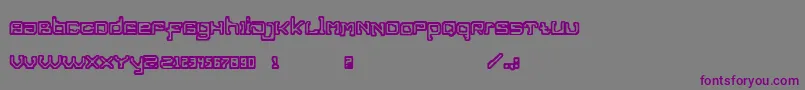 Шрифт LostPassenger5.0 – фиолетовые шрифты на сером фоне