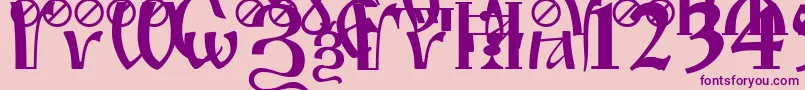 Irmologion Font – Purple Fonts on Pink Background