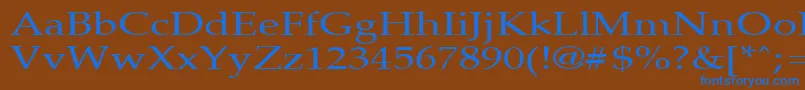 PalisadebroadRegular Font – Blue Fonts on Brown Background