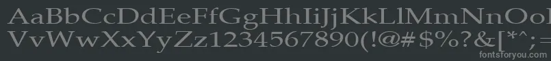 PalisadebroadRegular-Schriftart – Graue Schriften auf schwarzem Hintergrund