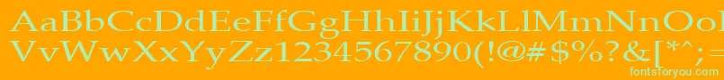 PalisadebroadRegular Font – Green Fonts on Orange Background