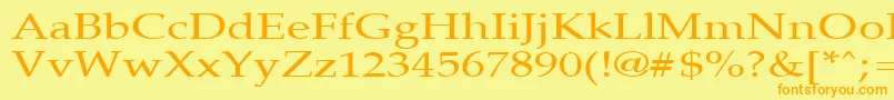 PalisadebroadRegular Font – Orange Fonts on Yellow Background