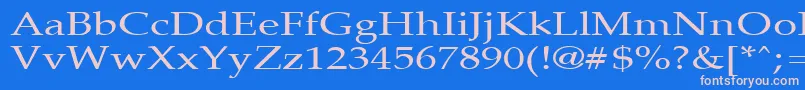 PalisadebroadRegular Font – Pink Fonts on Blue Background