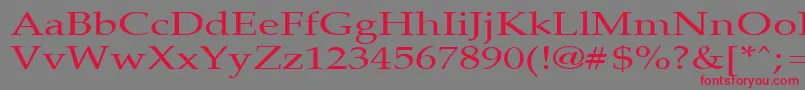 PalisadebroadRegular Font – Red Fonts on Gray Background