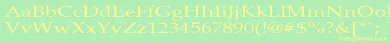 PalisadebroadRegular Font – Yellow Fonts on Green Background