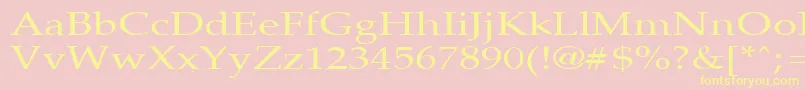 PalisadebroadRegular Font – Yellow Fonts on Pink Background