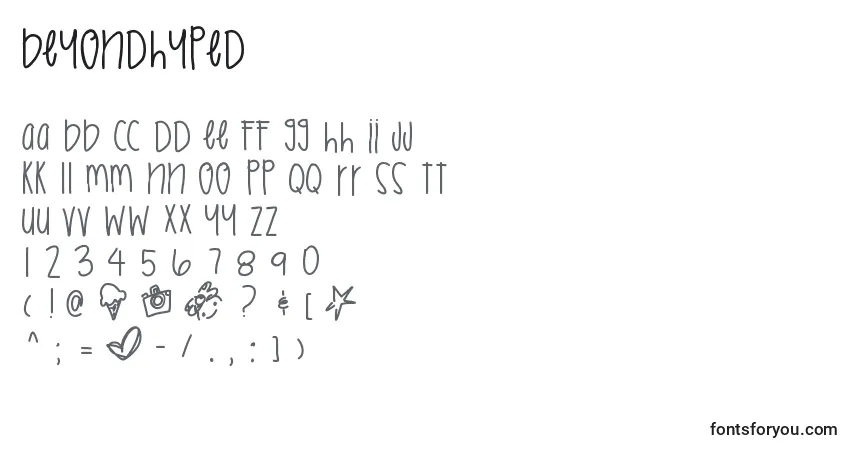 Beyondhyped Font – alphabet, numbers, special characters