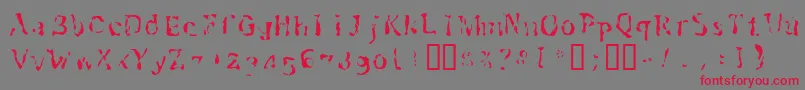Schwennellilall Font – Red Fonts on Gray Background