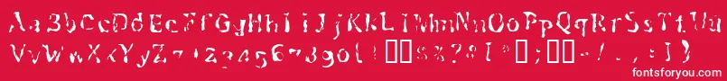 フォントSchwennellilall – 赤い背景に白い文字