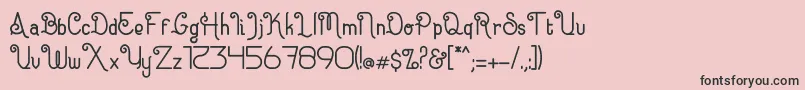 フォントEugiene – ピンクの背景に黒い文字