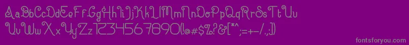 Eugiene Font – Gray Fonts on Purple Background