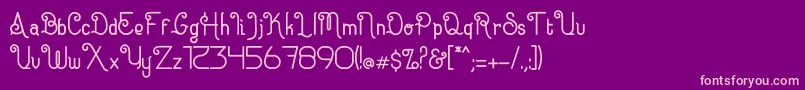 Eugiene Font – Pink Fonts on Purple Background