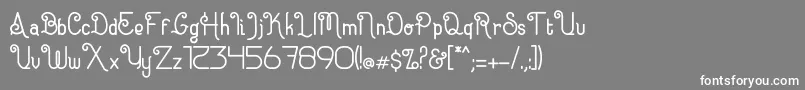 フォントEugiene – 灰色の背景に白い文字