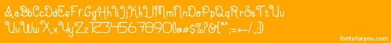 Eugiene Font – White Fonts on Orange Background