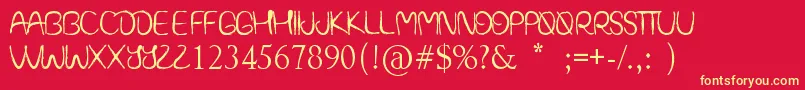 Bedouin Font – Yellow Fonts on Red Background