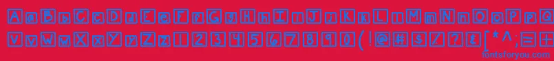 Kbchatterbox Font – Blue Fonts on Red Background