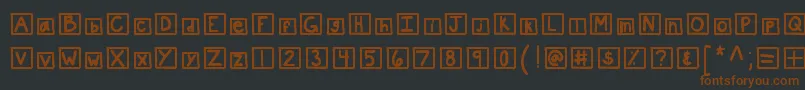 Kbchatterbox Font – Brown Fonts on Black Background