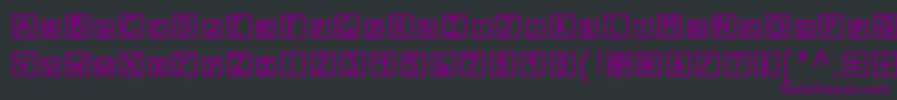 Czcionka Kbchatterbox – fioletowe czcionki na czarnym tle