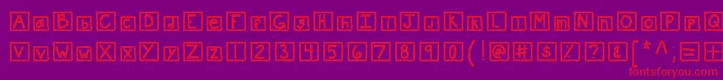 Kbchatterbox Font – Red Fonts on Purple Background