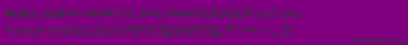 DaveysDoodleface Font – Black Fonts on Purple Background