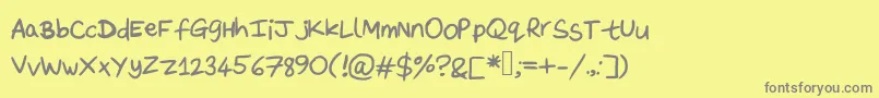 Подробнее о шрифте DaveysDoodleface Шрифт DaveysDoodleface – серые шрифты на жёлтом фоне