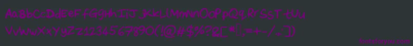 DaveysDoodleface Font – Purple Fonts on Black Background