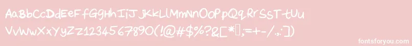 DaveysDoodleface Font – White Fonts on Pink Background
