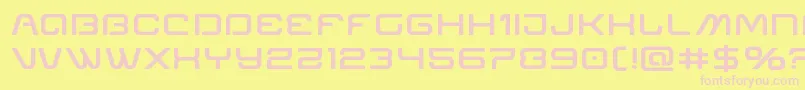 Miraclemercurysemiboldexpand Font – Pink Fonts on Yellow Background