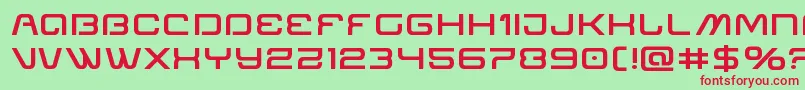 Miraclemercurysemiboldexpand-fontti – punaiset fontit vihreällä taustalla