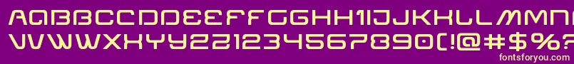 Miraclemercurysemiboldexpand Font – Yellow Fonts on Purple Background