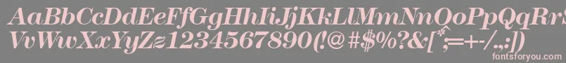 Modern438Bolditalic Font – Pink Fonts on Gray Background