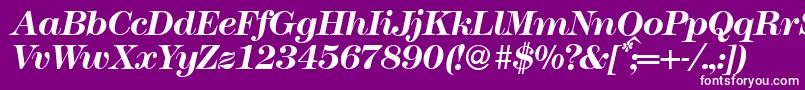 Modern438Bolditalic Font – White Fonts on Purple Background