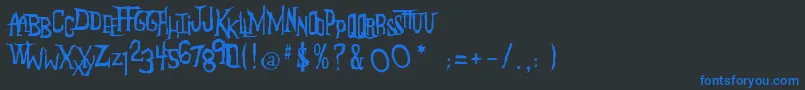 AndersonTheMysterons Font – Blue Fonts on Black Background