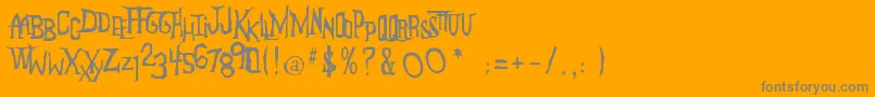 AndersonTheMysterons Font – Gray Fonts on Orange Background