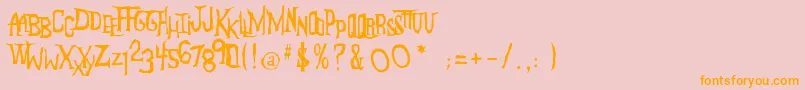 AndersonTheMysterons Font – Orange Fonts on Pink Background