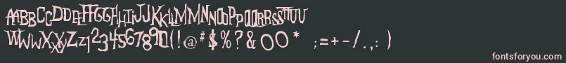 AndersonTheMysterons Font – Pink Fonts on Black Background