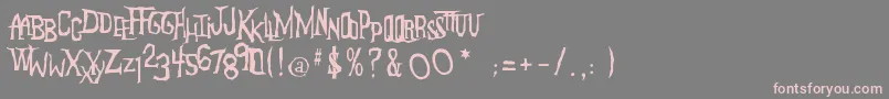 AndersonTheMysterons Font – Pink Fonts on Gray Background